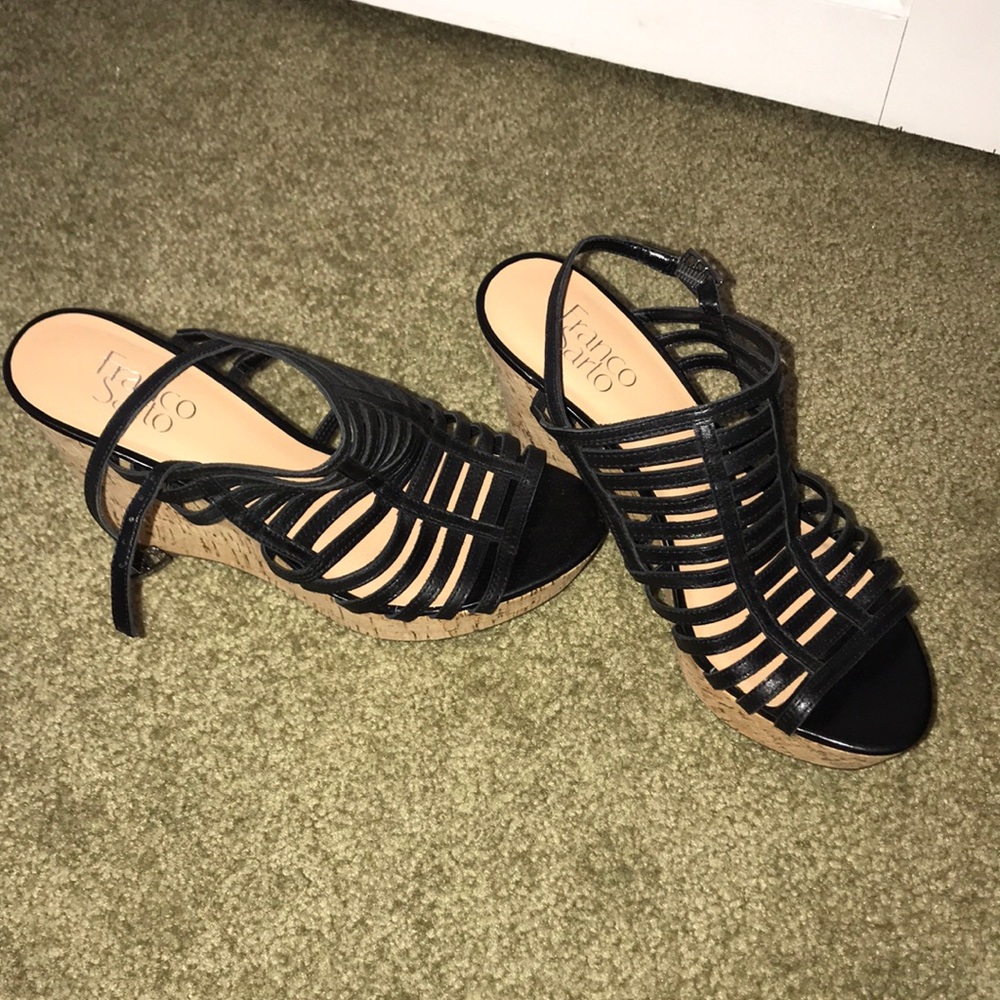 black scrappy wedges